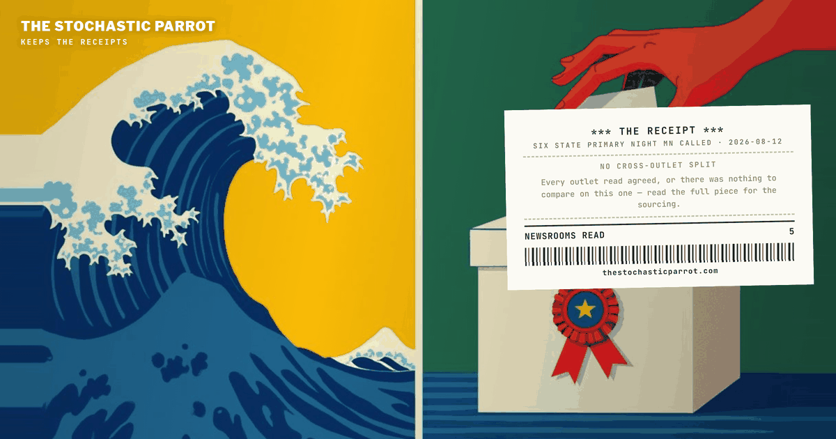 The two candidates the coverage ran as one wave now sit in different columns — Flanagan is the wire's projection at 58.8, Hong trails by 1,455 votes with a recount threshold beneath her