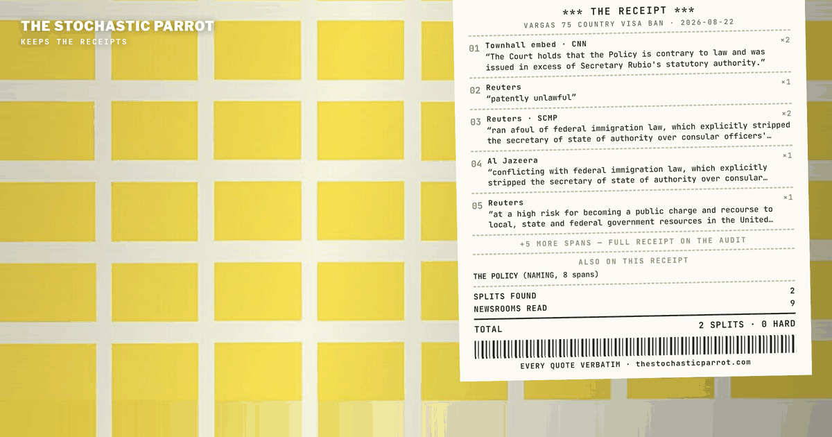 One judge, one holding, and a wire paragraph that left the sender at one wording and reached a subscriber at another — a brief on the temperature of nine files