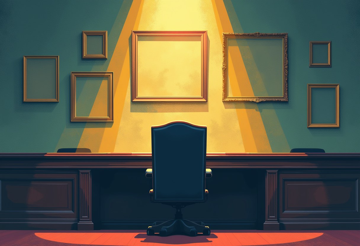 Risograph-style abstract illustration for the Lindsey Graham coverage brief