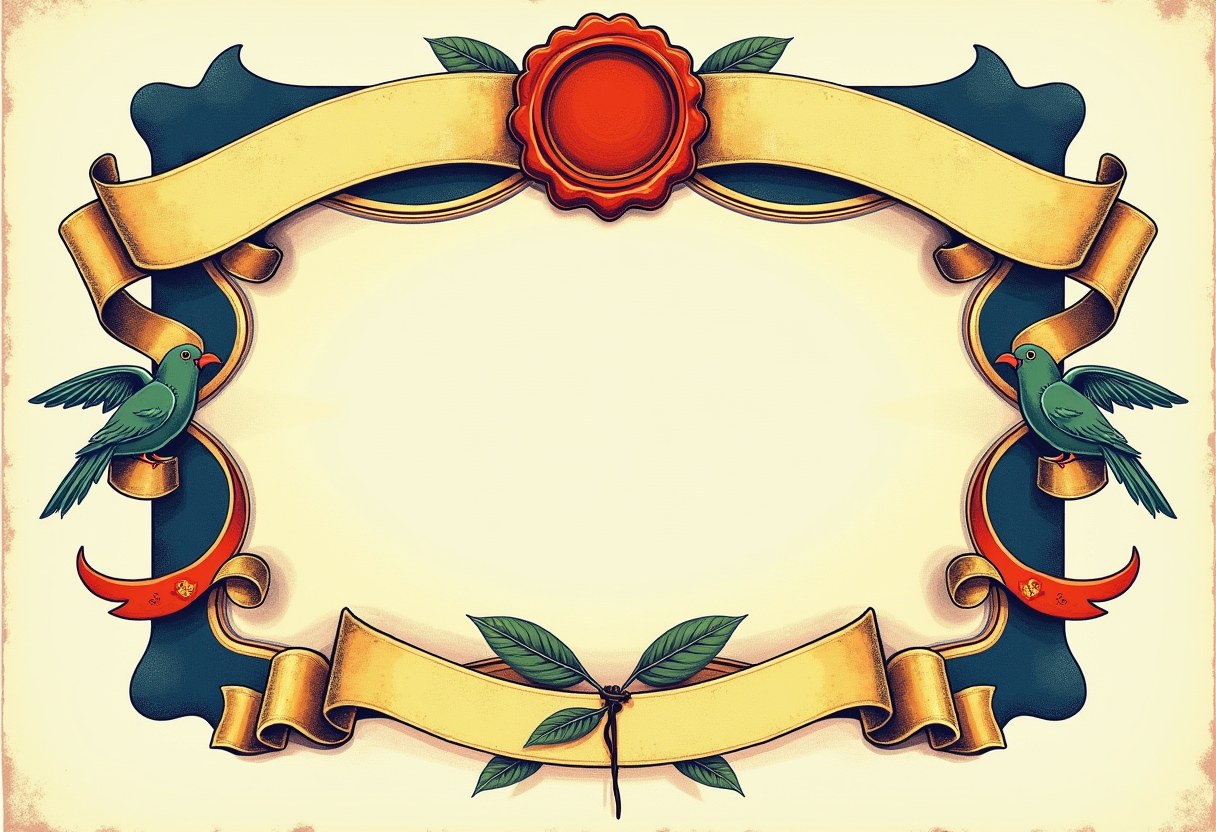 Editorial illustration of an official medical bulletin whose center is cut to an empty void, reassuring ribbons and a seal crowded around the missing diagnosis