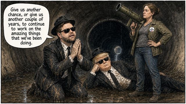 An earlier draft of this cartoon, step 3 of 5. Click to zoom.