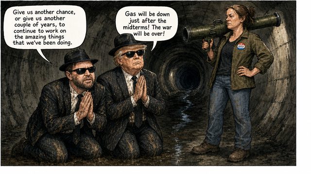 An earlier draft of this cartoon, step 5 of 5. Click to zoom.