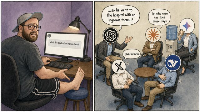 An earlier draft of this cartoon, step 1 of 13. Click to zoom.