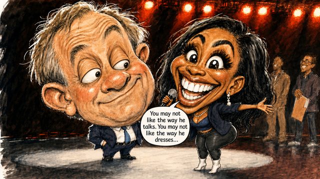 An earlier draft of this cartoon, step 7 of 8. Click to zoom.