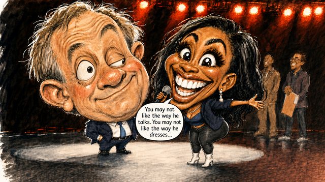 An earlier draft of this cartoon, step 8 of 8. Click to zoom.