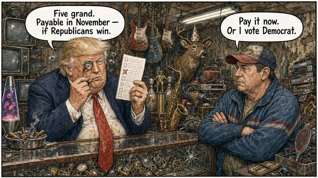An earlier draft of this cartoon, step 1 of 2. Click to zoom.