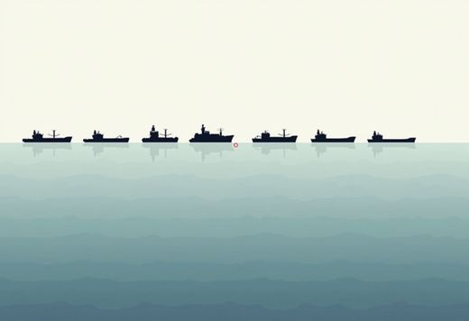 The blockade count climbs to 55 ships, the president's word for it is "low keying," and the final-stage Oman deal still cannot say whether it reopens the strait